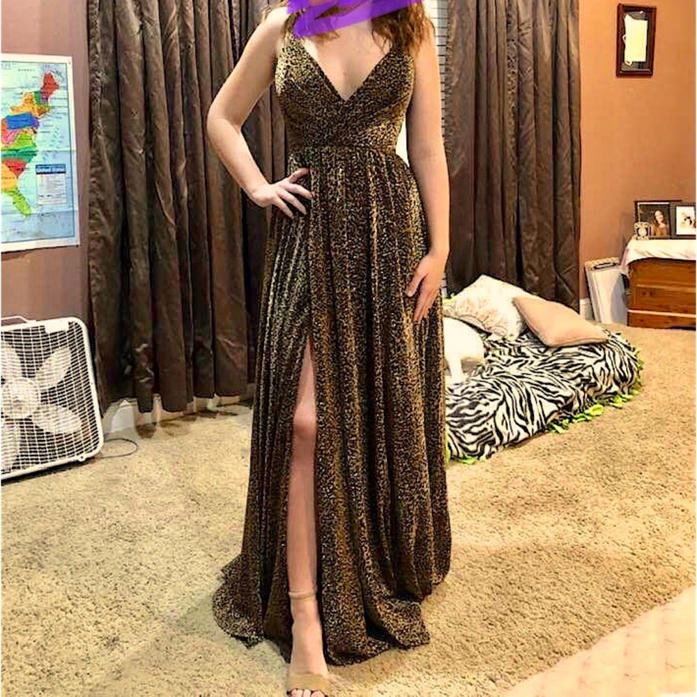 Gorgeous leopard print evening gown